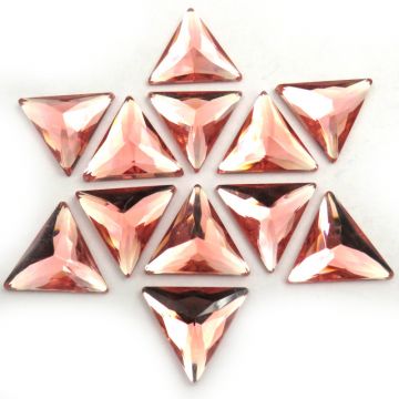 Crystal Triangle 22mm: Rose