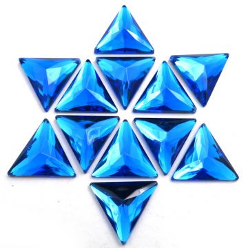 22mm Crystal Triangle: Blue