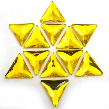 Crystal Triangle 22mm: Yellow