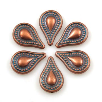 Small Teardrops: Copper: Set of 6