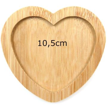 Wood Coaster: 10,5cm Heart (set of 2)