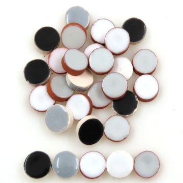 Mini Round: Noir/Blanc Mix (+/-59pcs)