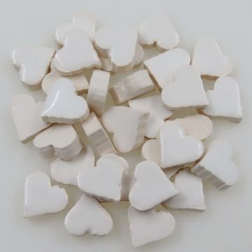 8mm Mini Hearts: White WW01 (500pcs)