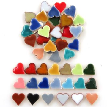8mm Mini Hearts: Multicolore Mix