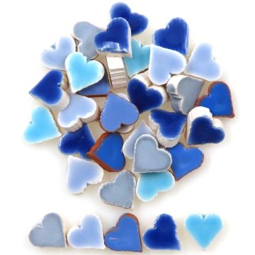 8mm Mini Hearts: Bleu Mix
