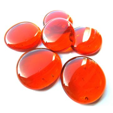 XL Orange Crystal: set of 6