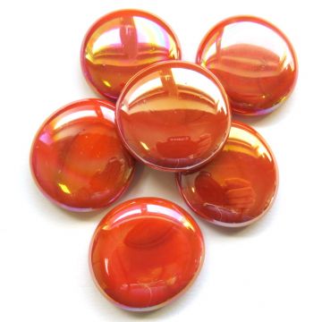 XL Orange Opalescent: set of 6