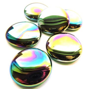 XL Black Opalescent: set of 6
