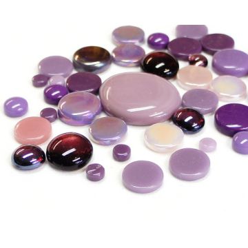 Round Glass Mix: Purple