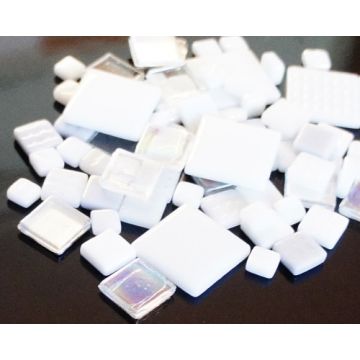 Square Glass Mix: White