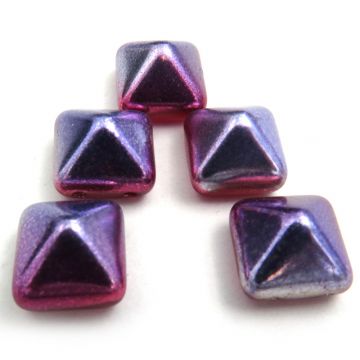 Crystal Pyramid: Fuchsia Purple (set of 5)