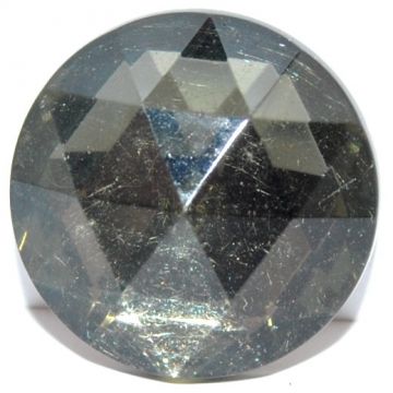 Simulated Gem 25mm: Black Diamond