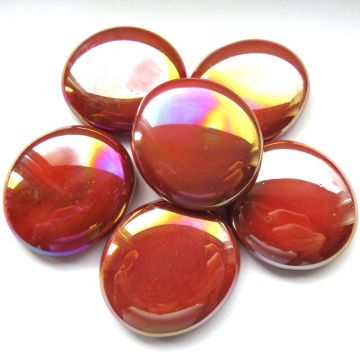 XL Red Opalescent: set of 6