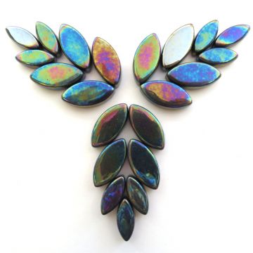 049p Iridised Black Petals