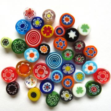 Fused Millefiori: Multi 7-13mm