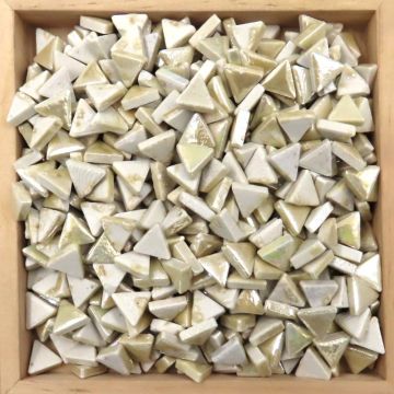 Iridised Ceramic Triangles: M12 Pearl Bone (25g)
