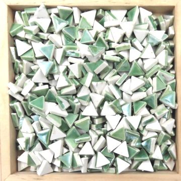 Iridised Ceramic Triangles: M23 Pearl Green