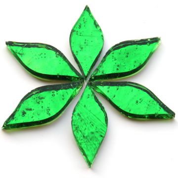 Small Petals: AR42 Kelly Green Wavy: 6 tiles