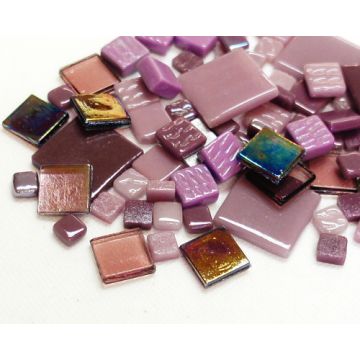 Square Glass Mix: Purple