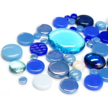 Round Glass Mix: Turquoise