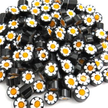 U56 Black/White/Yellow Flower