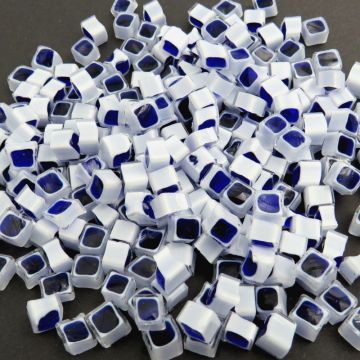 V17 Blue White Square