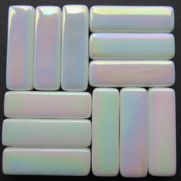 Rectangle Iridised Opal White 040P