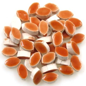 8mm Mini Petal: Burnt Orange, WO01 (+/-50 pieces)