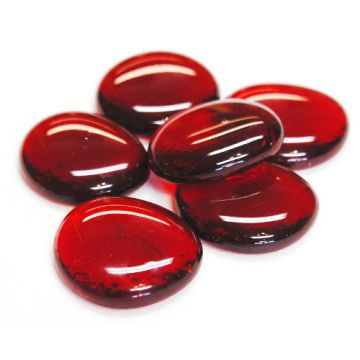 XL Red Crystal: set of 6