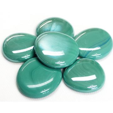 XL Teal Opalescent: set of 6