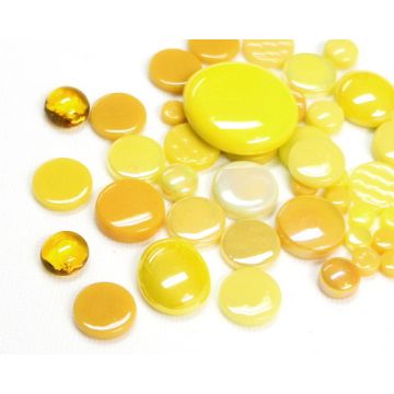 Round Glass Mix: Yellow